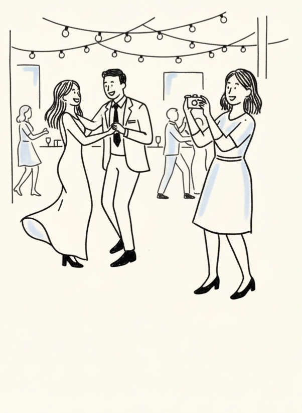 ilustración fotografa boda